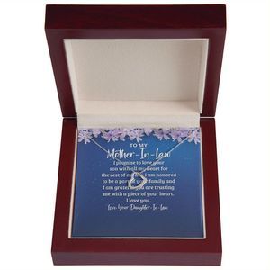 To My Mother-in-Law I Promise to Love Your Son Delicate Heart Necklace